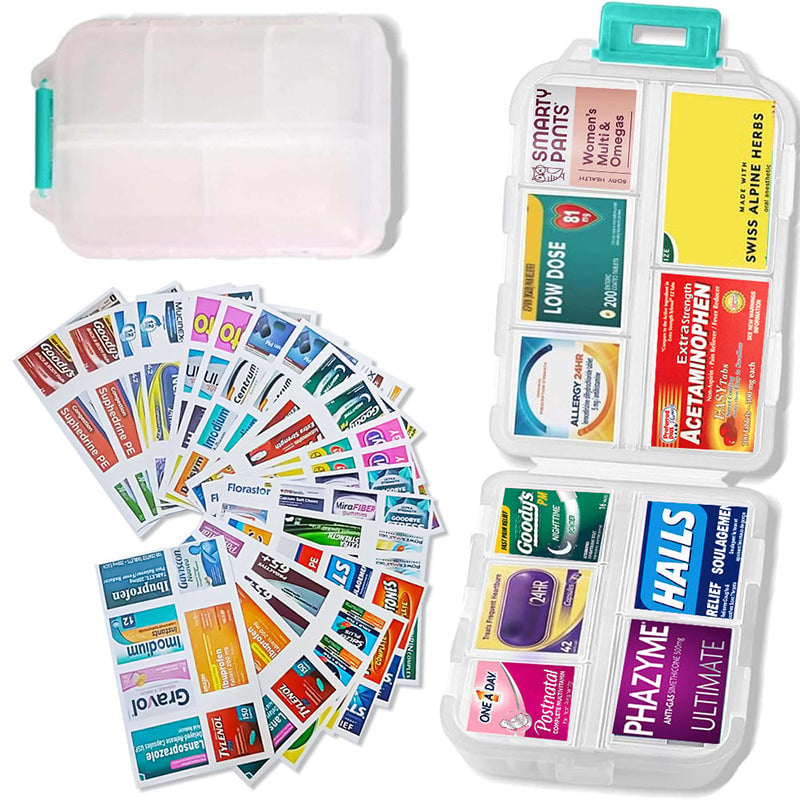🌸Mother's Day Sale 50% OFF🔥Travel Pill Organizer Box (161 Labels for Customization)