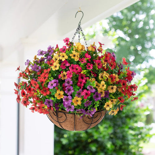 FREE SHIPPING!🔥Simulated Hanging Flower Basket 🌸No Watering💧No Wilting. Just Perfect Blooms.
