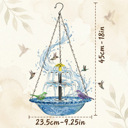✨2026 Spring Hot Sale 48% OFF🐦Solar Cascade Hanging Bird Bath Fountain