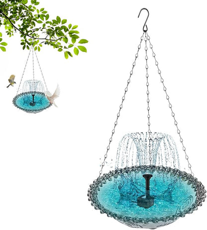 🔥✨2026 Spring Hot Sale 49% OFF--Solar Cascade Hanging Bird Bath Fountain