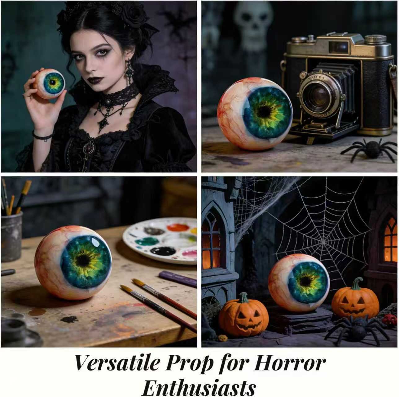 ⚡️Luxury Hyper-Realistic Monster Eye Decor - Handmade Gothic Stained Glass Jewelry👁️