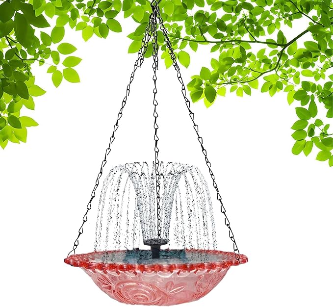 🔥✨2026 Spring Hot Sale 49% OFF--Solar Cascade Hanging Bird Bath Fountain