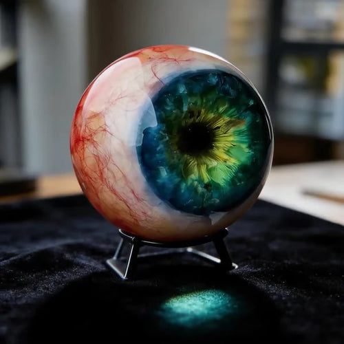 ⚡️Luxury Hyper-Realistic Monster Eye Decor - Handmade Gothic Stained Glass Jewelry👁️
