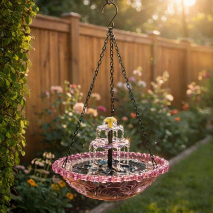 🔥✨2026 Spring Hot Sale 49% OFF--Solar Cascade Hanging Bird Bath Fountain