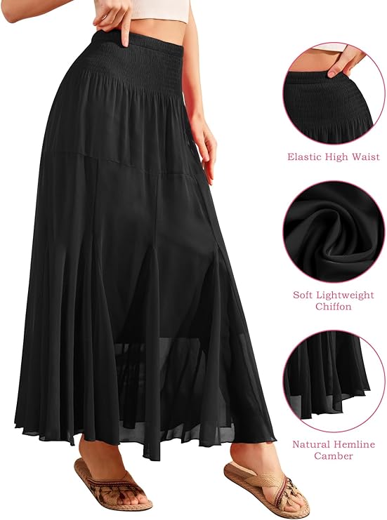 FREE SHIPPING💐Women’s Chiffon Pleated A-Line Skirt