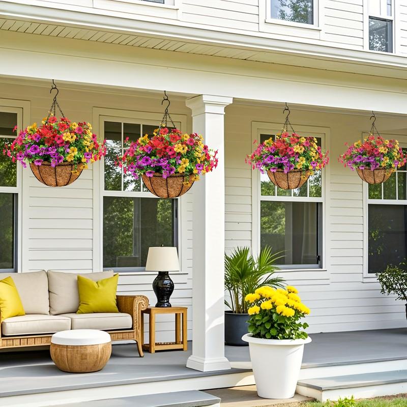 FREE SHIPPING!🔥Simulated Hanging Flower Basket 🌸No Watering💧No Wilting. Just Perfect Blooms.