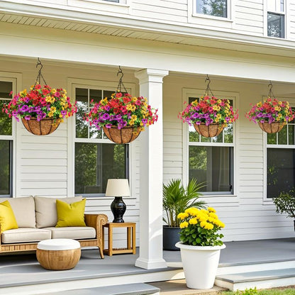 FREE SHIPPING!🔥Simulated Hanging Flower Basket 🌸No Watering💧No Wilting. Just Perfect Blooms.