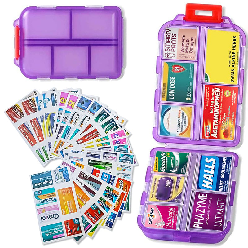 🌸Mother's Day Sale 50% OFF🔥Travel Pill Organizer Box (161 Labels for Customization)