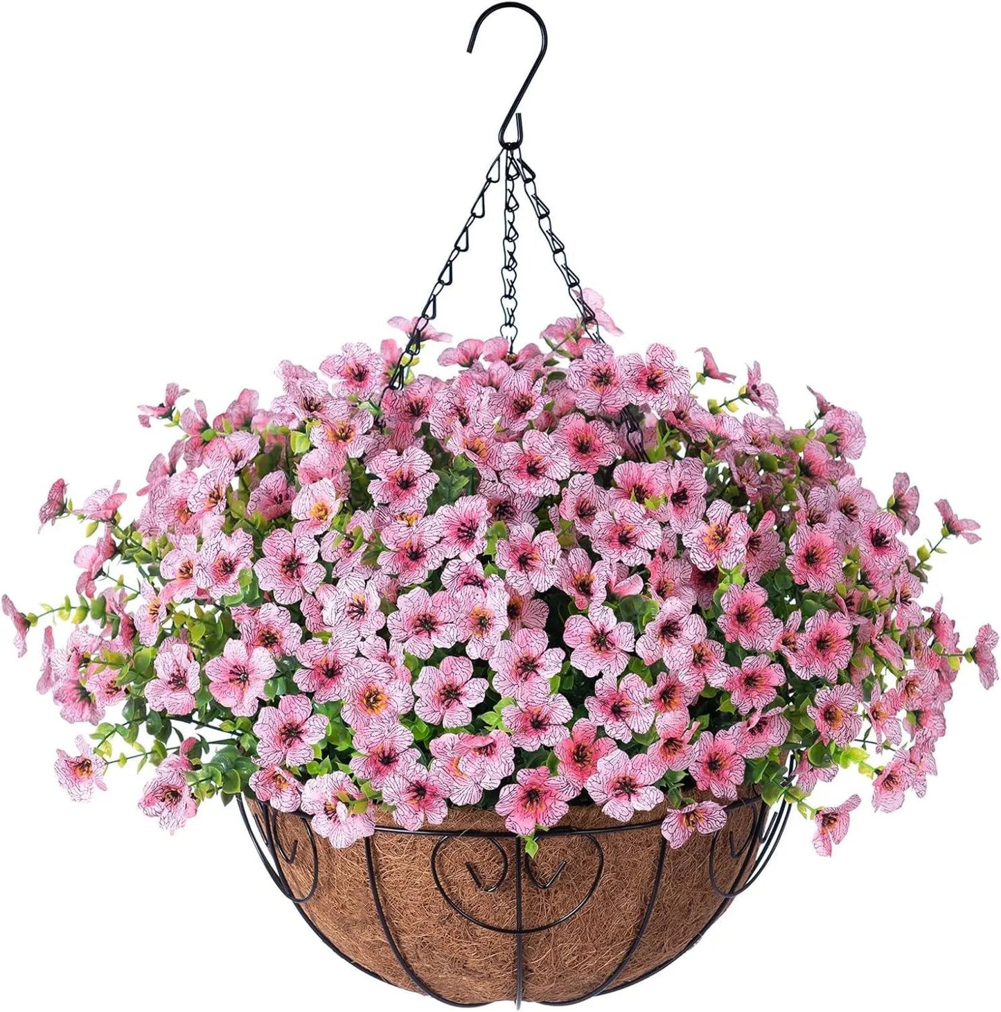 FREE SHIPPING!🔥Simulated Hanging Flower Basket 🌸No Watering💧No Wilting. Just Perfect Blooms.