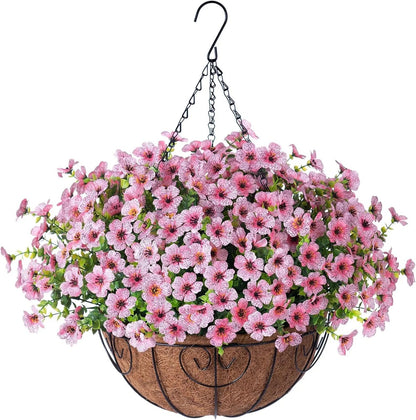 FREE SHIPPING!🔥Simulated Hanging Flower Basket 🌸No Watering💧No Wilting. Just Perfect Blooms.