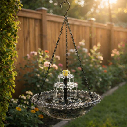 🔥✨2026 Spring Hot Sale 49% OFF--Solar Cascade Hanging Bird Bath Fountain