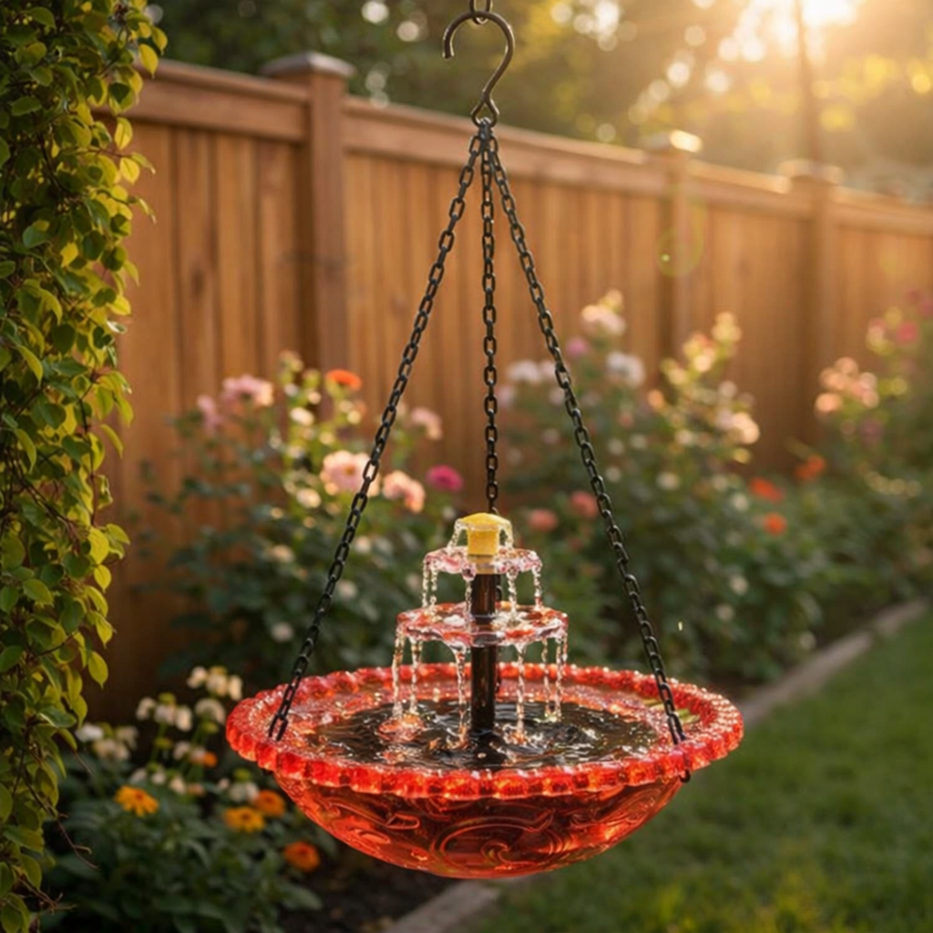 ✨2026 Spring Hot Sale 48% OFF🐦Solar Cascade Hanging Bird Bath Fountain