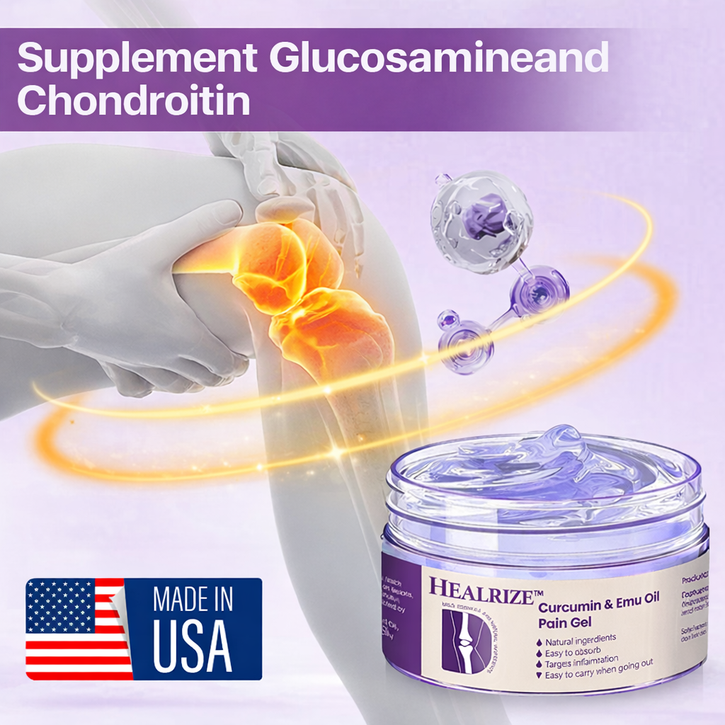 HEALRIZE®  Curcumin & Emu Oil Pain Gel – 🏥Backed by US Osteopathic Experts