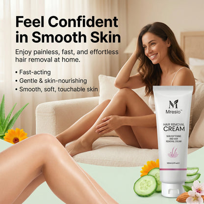 Mresio™  Pain-Free Hair Removal Cream|Hair-Free Skin in Just 10 Minutes — No Razor Needed