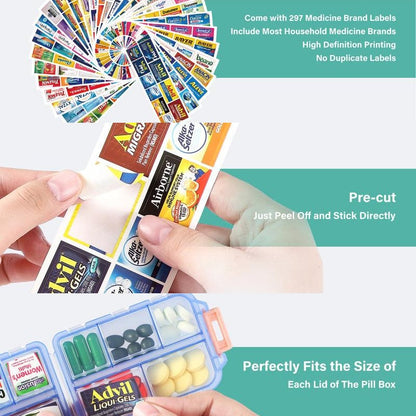 🌸Mother's Day Sale 50% OFF🔥Travel Pill Organizer Box (161 Labels for Customization)
