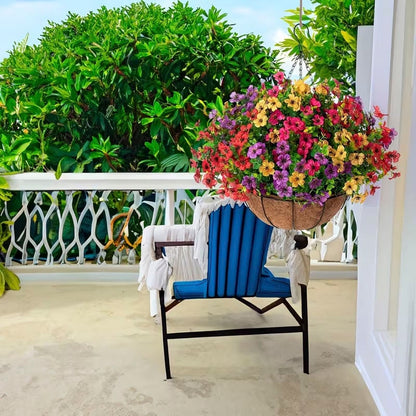 FREE SHIPPING!🔥Simulated Hanging Flower Basket 🌸No Watering💧No Wilting. Just Perfect Blooms.