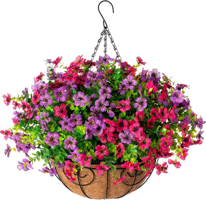 FREE SHIPPING!🔥Simulated Hanging Flower Basket 🌸No Watering💧No Wilting. Just Perfect Blooms.