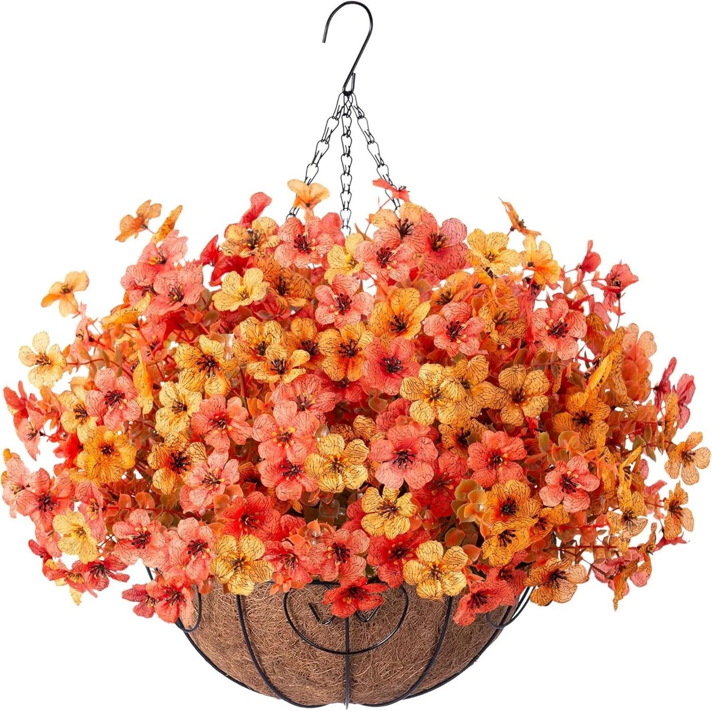 FREE SHIPPING!🔥Simulated Hanging Flower Basket 🌸No Watering💧No Wilting. Just Perfect Blooms.