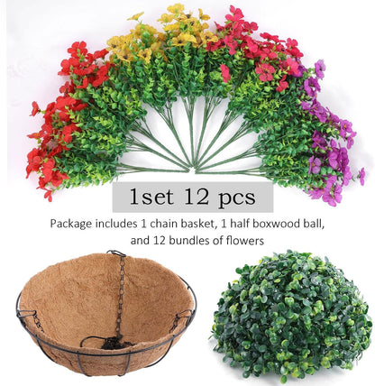 FREE SHIPPING!🔥Simulated Hanging Flower Basket 🌸No Watering💧No Wilting. Just Perfect Blooms.