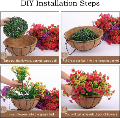 FREE SHIPPING!🔥Simulated Hanging Flower Basket 🌸No Watering💧No Wilting. Just Perfect Blooms.