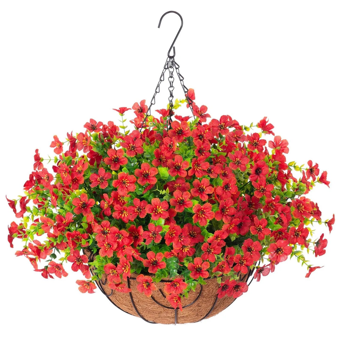 FREE SHIPPING!🔥Simulated Hanging Flower Basket 🌸No Watering💧No Wilting. Just Perfect Blooms.