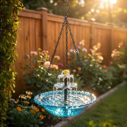 🔥✨2026 Spring Hot Sale 49% OFF--Solar Cascade Hanging Bird Bath Fountain