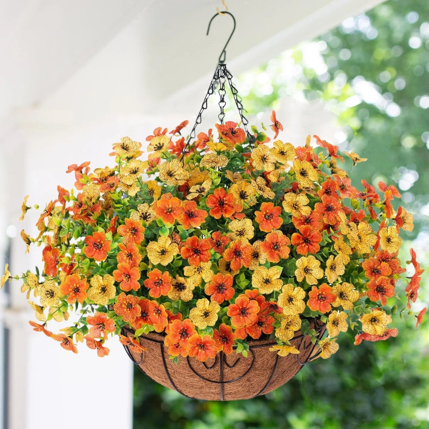 FREE SHIPPING!🔥Simulated Hanging Flower Basket 🌸No Watering💧No Wilting. Just Perfect Blooms.