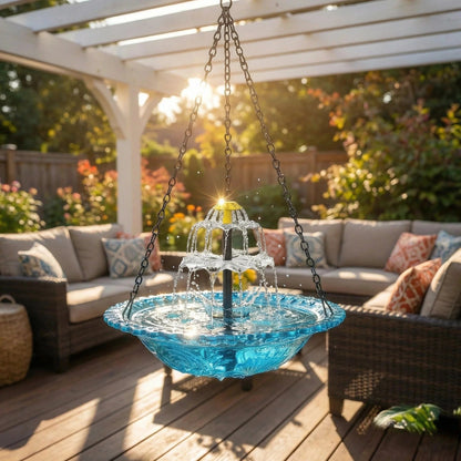 🔥✨2026 Spring Hot Sale 49% OFF--Solar Cascade Hanging Bird Bath Fountain