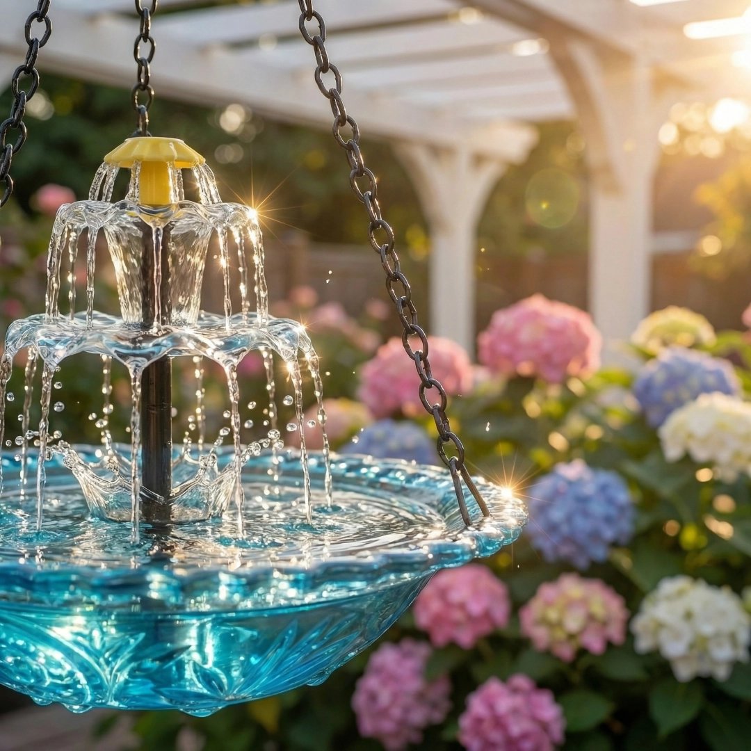 ✨2026 Spring Hot Sale 49% OFF🐦Solar Cascade Hanging Bird Bath Fountain